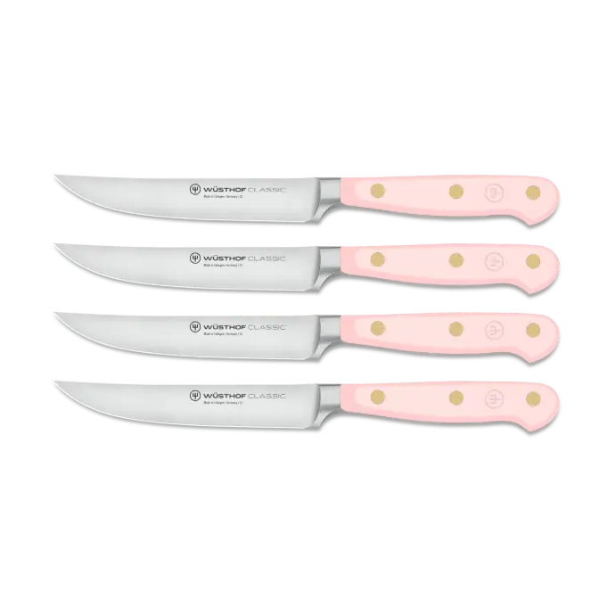 Steakmessenset 4delig - Pink Himalayan Salt - Wüsthof Classic