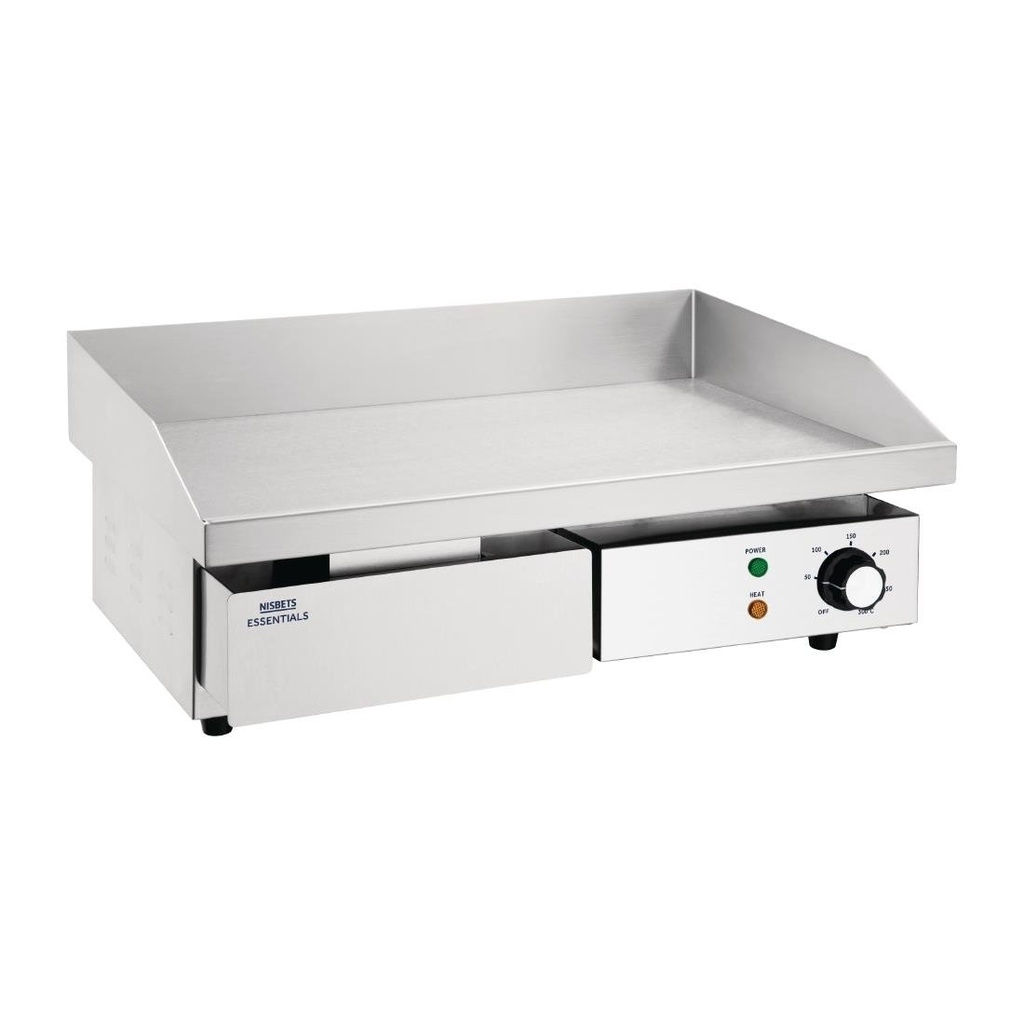 Nisbets Essentials tafelmodel elektrische bakplaat 48 x 31cm 3000W