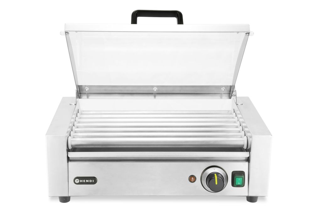 HENDI Worstrolgrill, 1-zone met energiebesparend deksel 268636