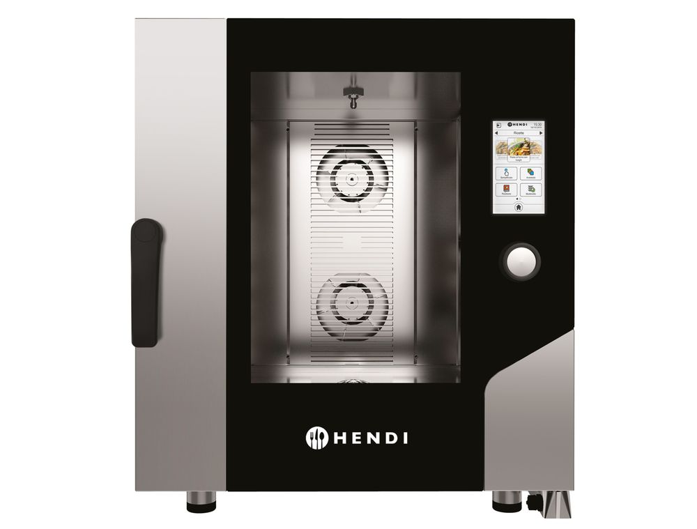 HENDI Convectiestoomoven – Touch 7 x GN 1/1, elektrisch, met directe stoom en een aanraakscherm 229637
