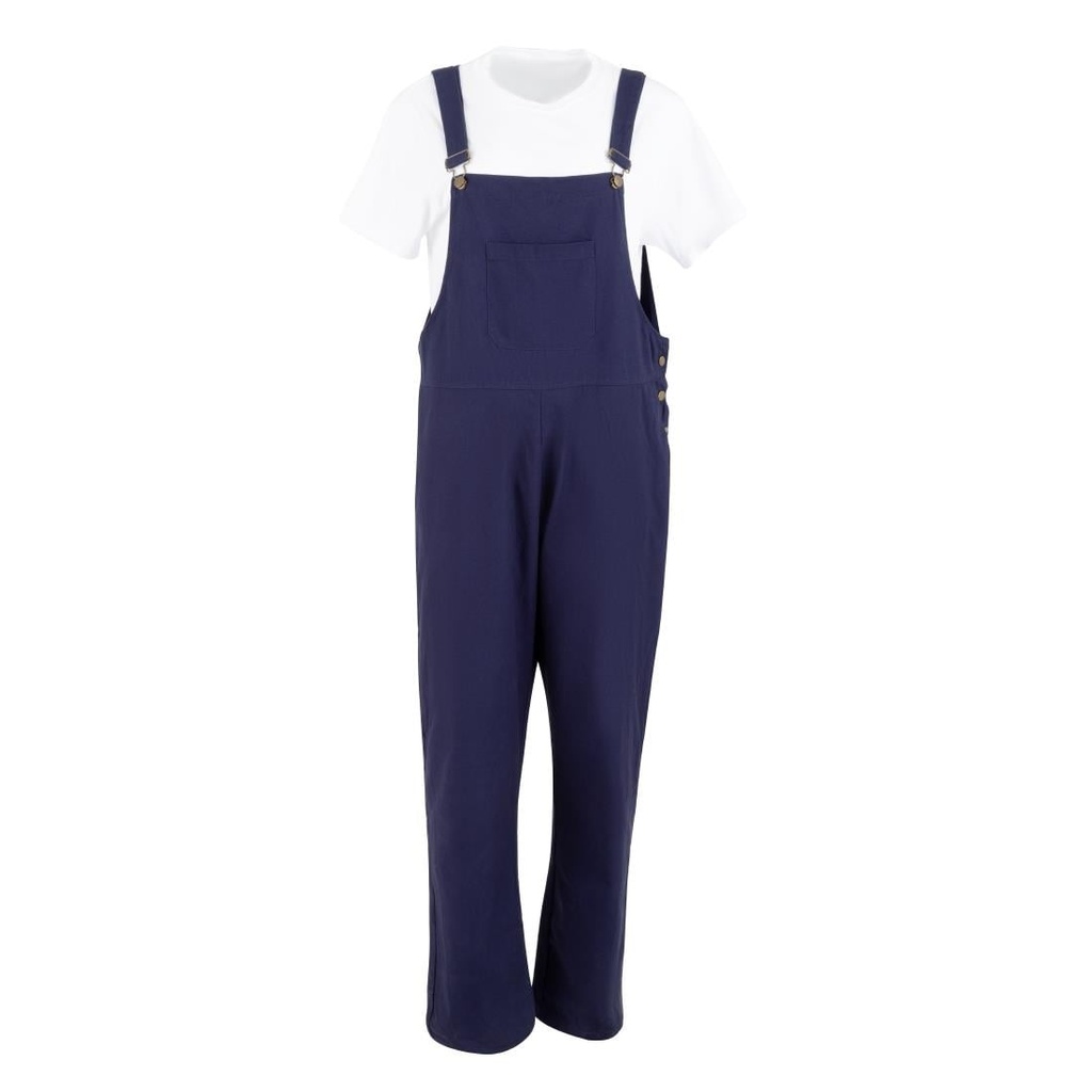 Southside Bib & Brace katoenen canvas tuinbroek Marineblauw XL