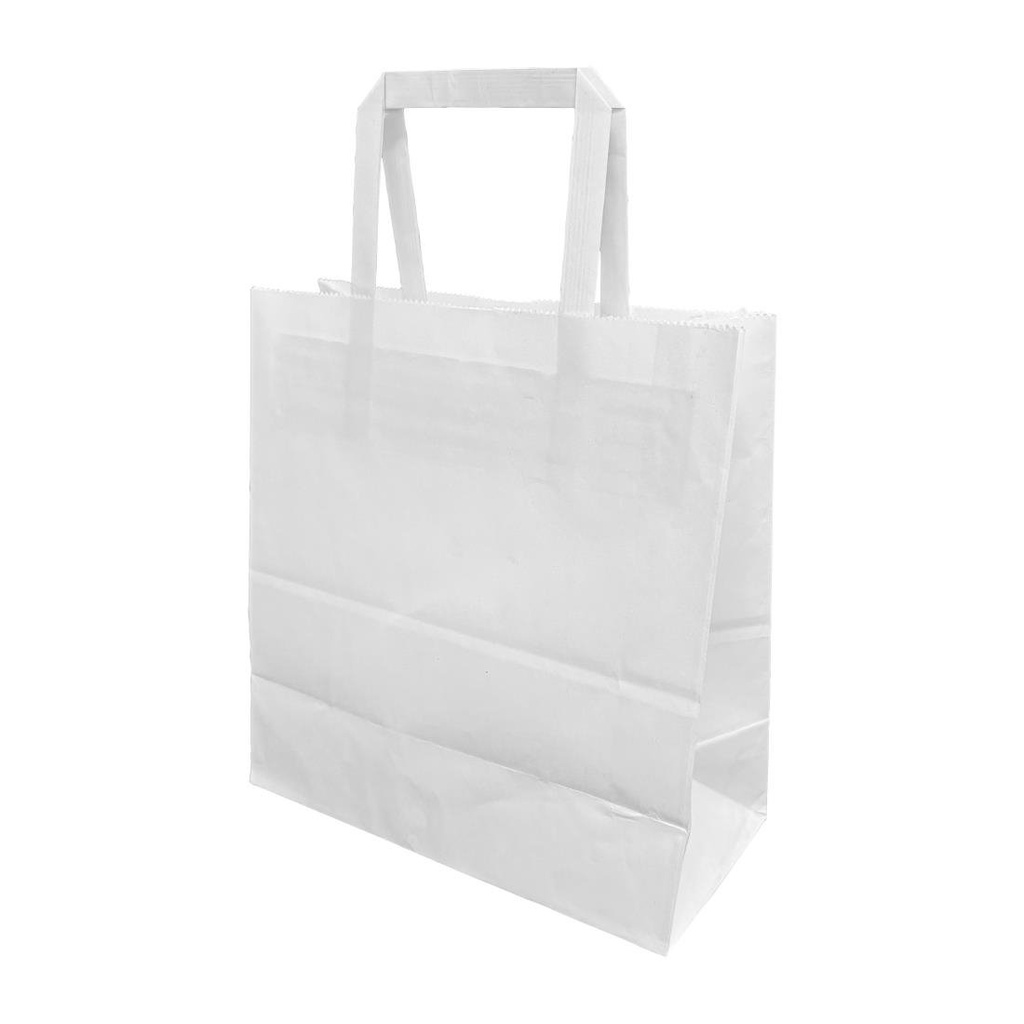 Fiesta recyclebare platte witte papieren zakken (medium, 250 stuks)