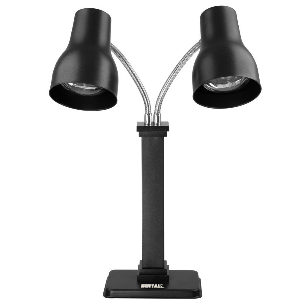 Buffalo Dubbele Warmtelamp Snijstation Mat Zwart 2x250W
