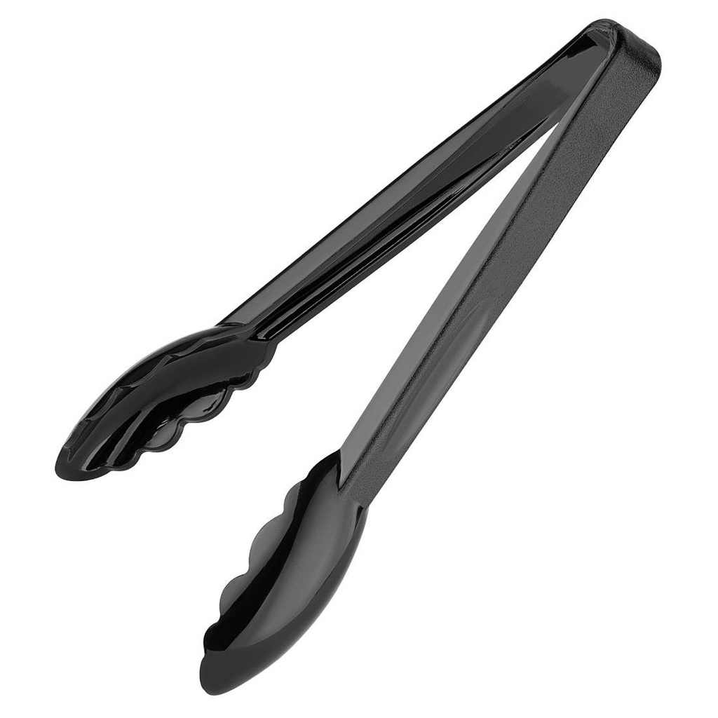 Nisbets Essentials 9" polycarbonaat tang zwart (6 stuks)