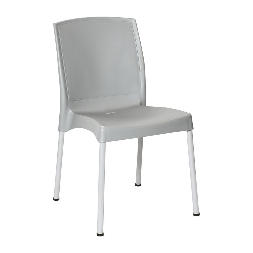 Bolero Elements Polypropyleen Stoelen Grijs (4 stuks)