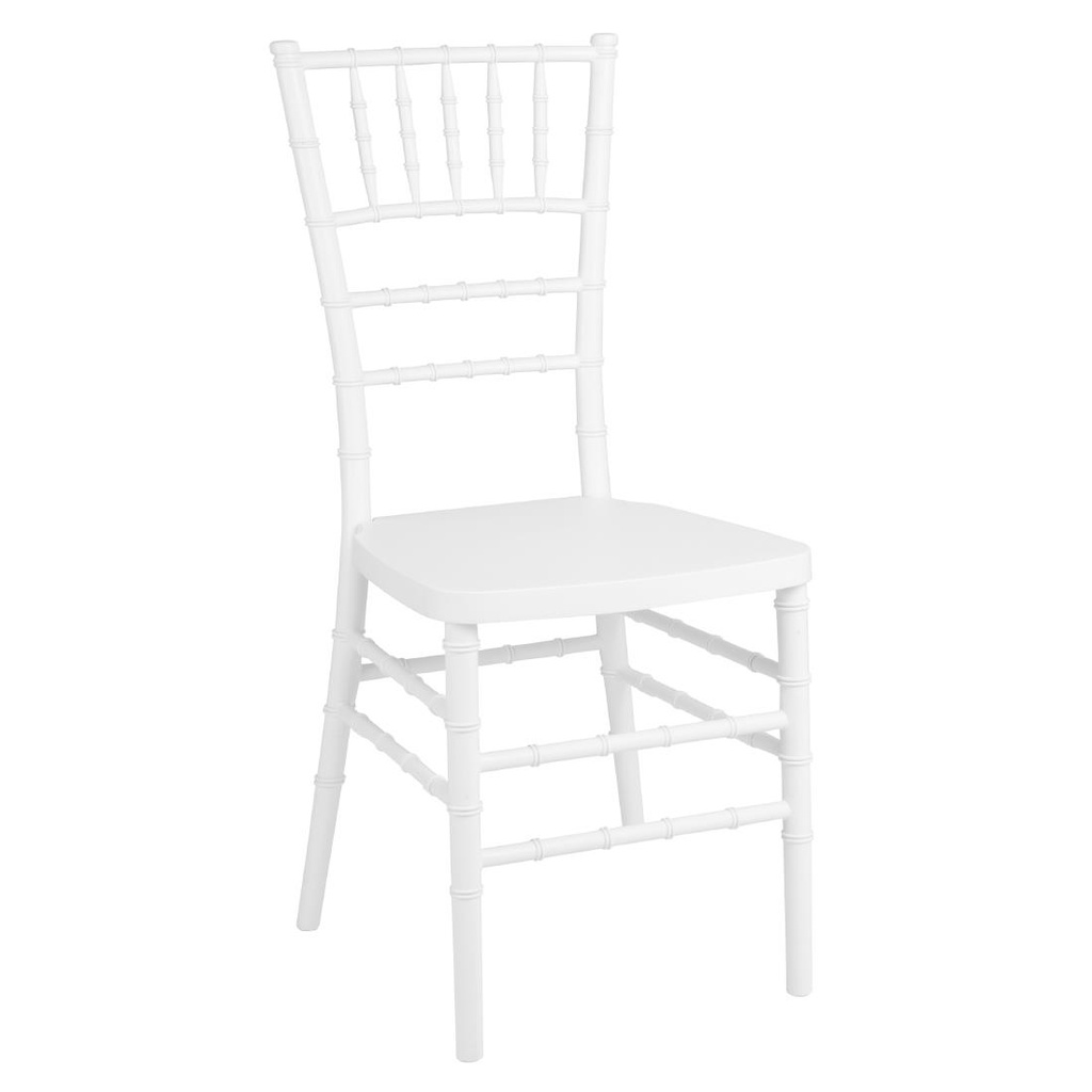 Bolero Chiavari Polypropyleen Stoelen Wit (4 stuks)