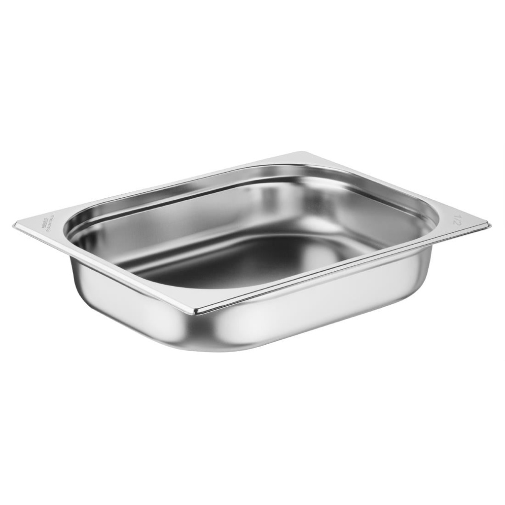 Nisbets Essentials RVS 1/2 Gastronorm Bak 65mm (3 stuks)