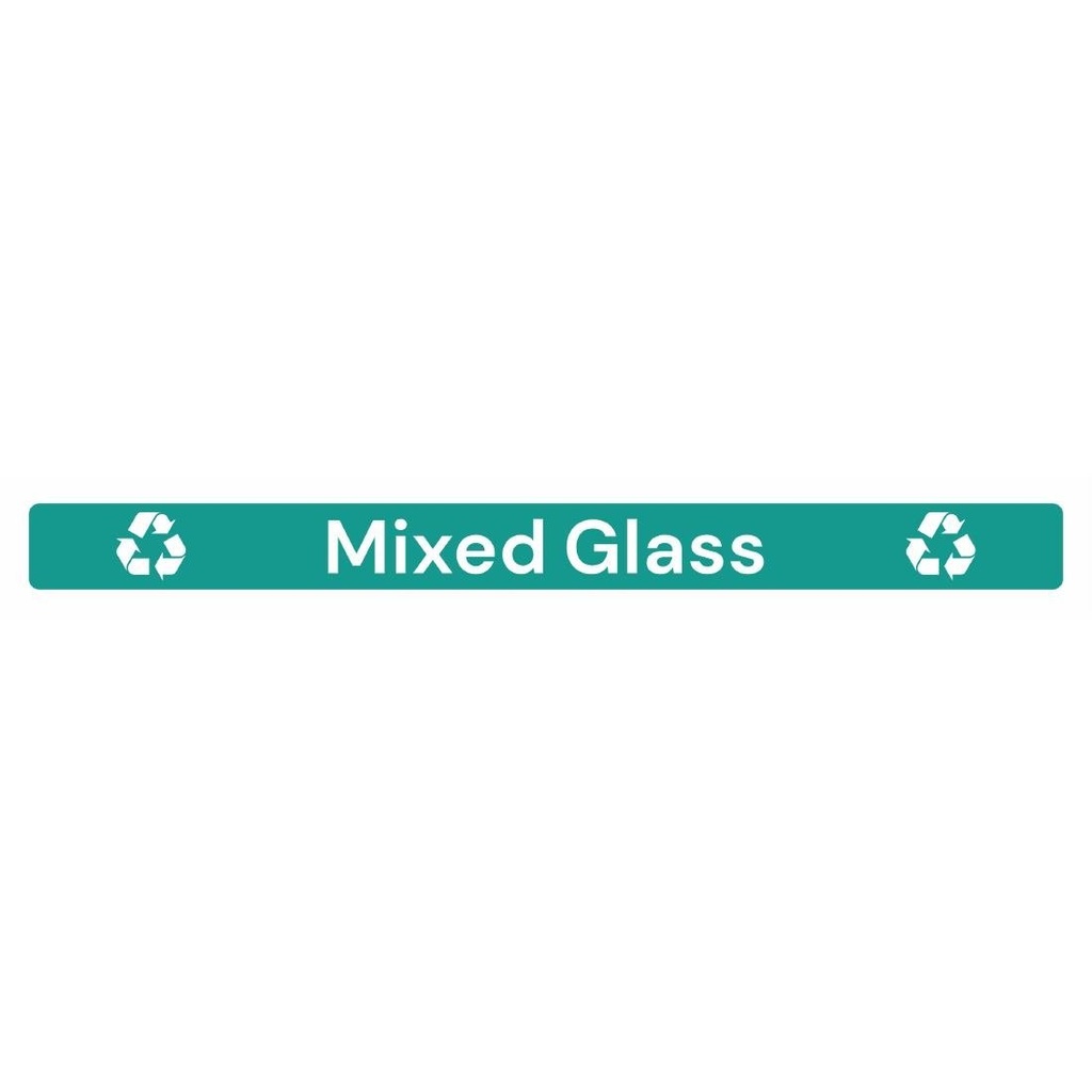 Jantex Slim Bin Label - Gemengd glas