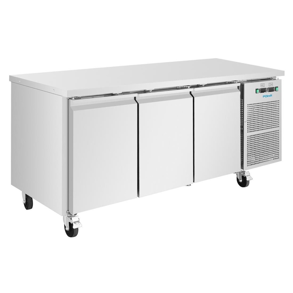 Polar U-Serie Koel-Vrieswerkbank Met 3 Deuren 314Ltr