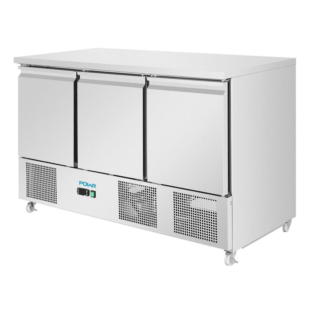 Polar U-Series Geventileerde 3-Deurs Saladette 400Ltr
