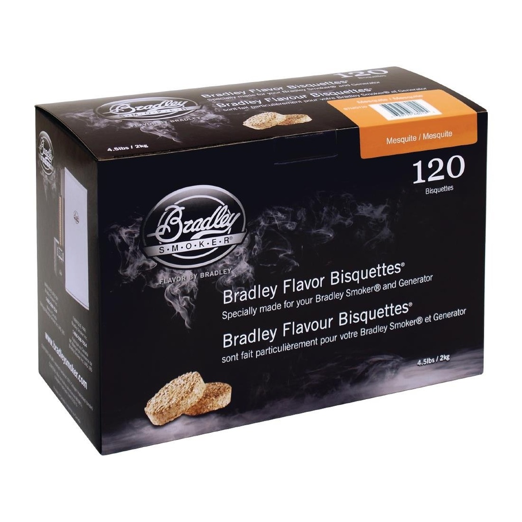 Bradley Food Smoker Mesquite Flavour Bisquette (120 Pack)