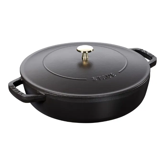 Staub Braisers Sauteerpan Chistera 28 cm / 3,7 l, Zwart