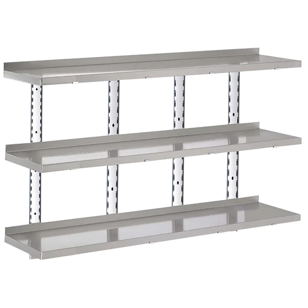 Gastro-M Complete Shelving 3 niveaus 200x40cm - volledige montageset (excl. schroeven)