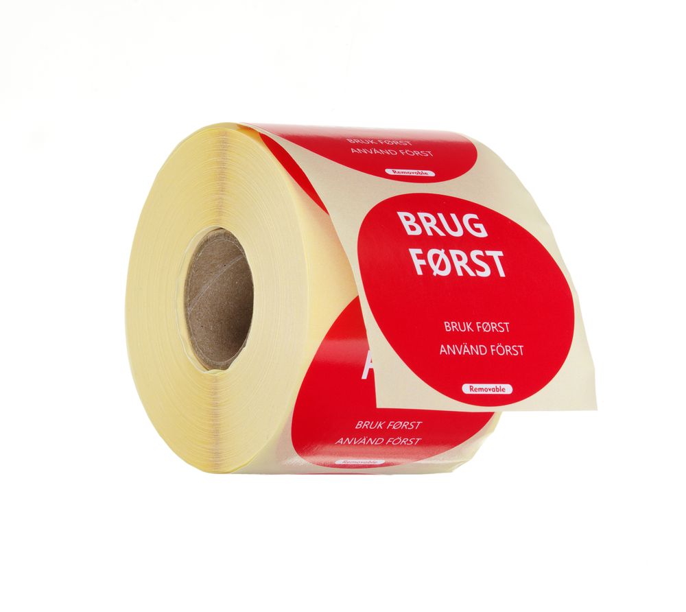 HENDI Voedselveiligheidsstickers, multifunctioneel, eenvoudig verwijderbaar, “EERST GEBRUIKEN” 850671