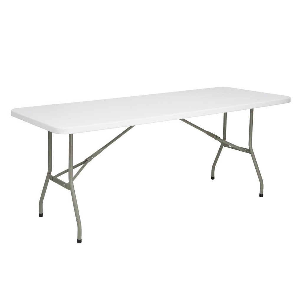 Bolero Opvouwbare Rechthoekige Tafel 6ft Wit