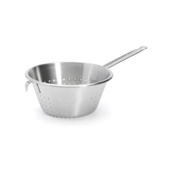 Roestvrijstalen conische vergiet met handvat 24 cm - De Buyer