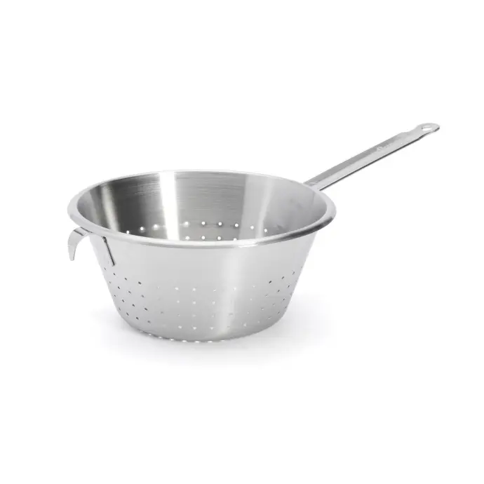 Roestvrijstalen conische vergiet met handvat 28 cm - De Buyer