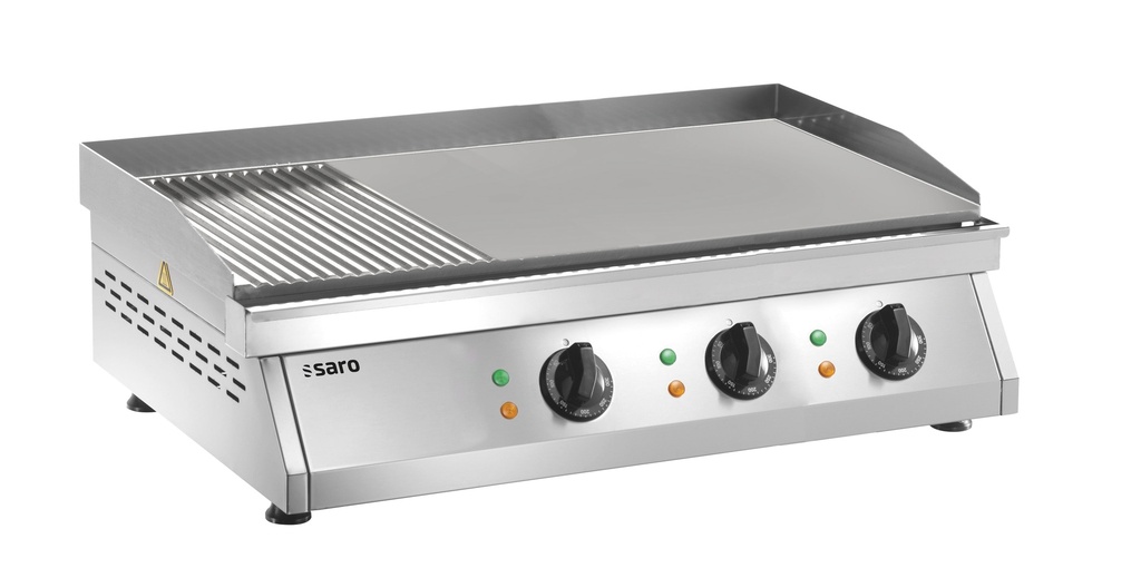 Saro bakplaat geribbeld + glad, FRY TOP GH 760 R 172-3135