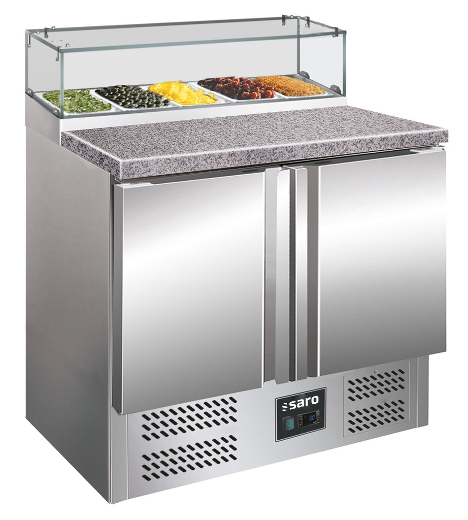 Saro Pizzawerkbank met glasvitrine model PS 200 G 323-1101