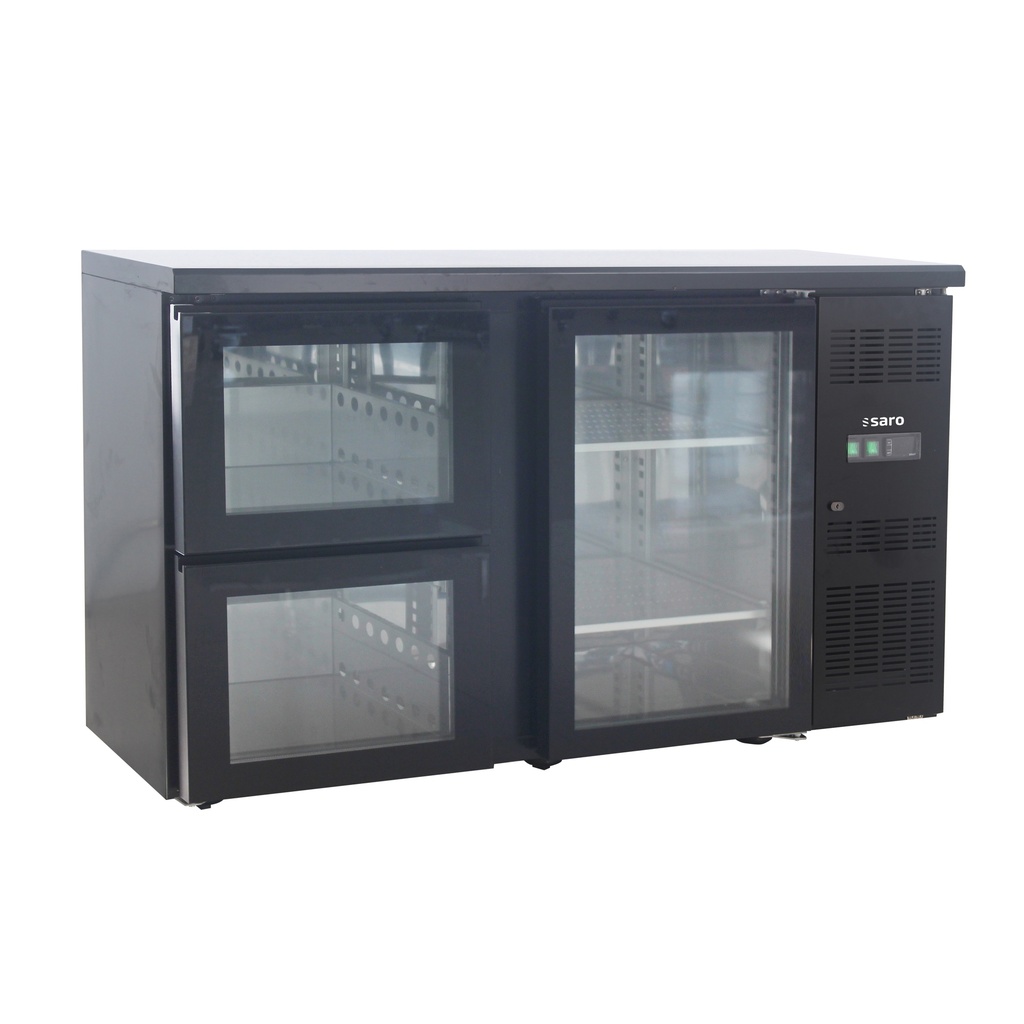 Saro barkoeler, 1 glazen deur + 2 laden, BC 2100 G S2 323-4230