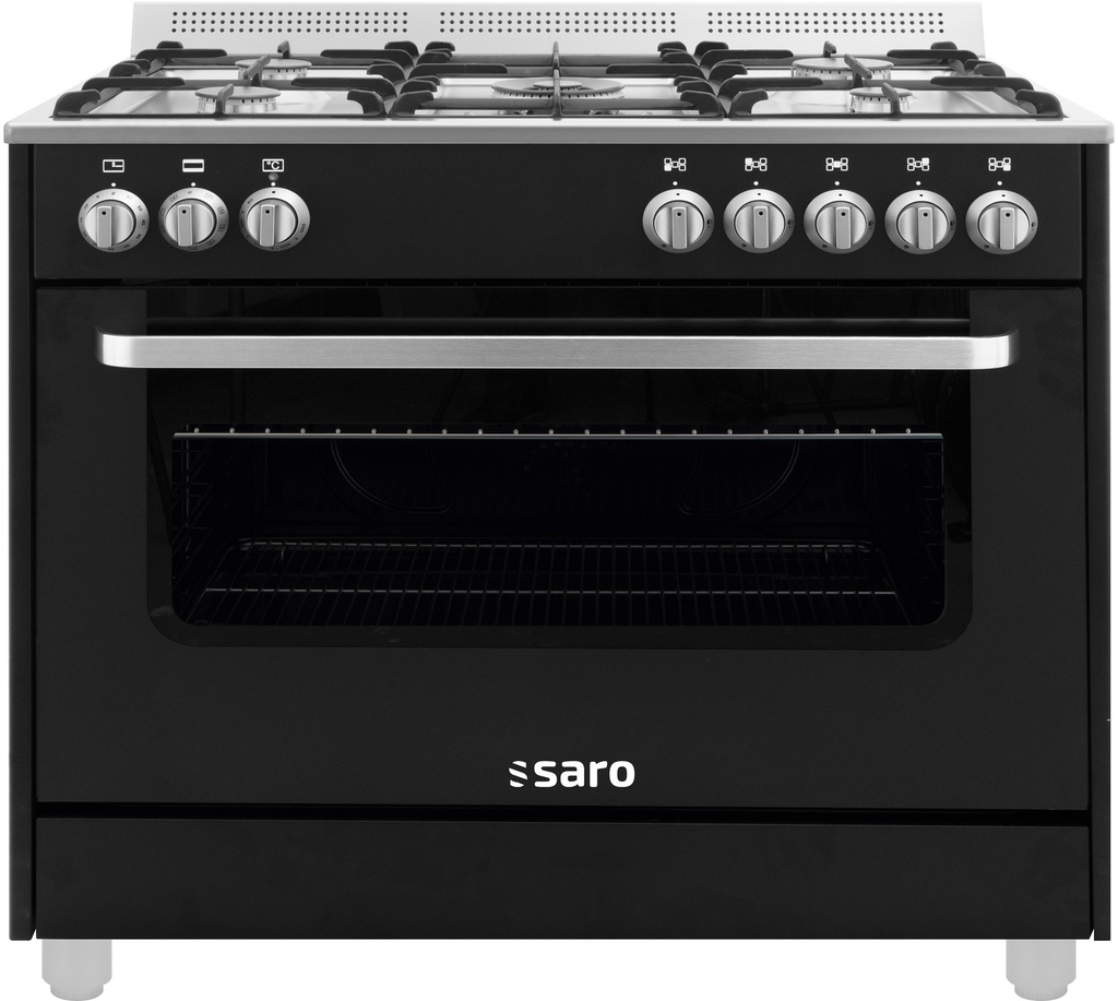 Saro multifunct. fornuis gas/elektra, TS95C61LNE zwart 331-1155