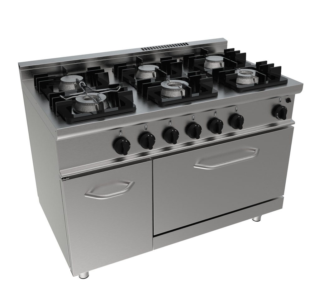 Saro Gasfornuis met gasbakoven model E7/KUPG6LN 423-1040