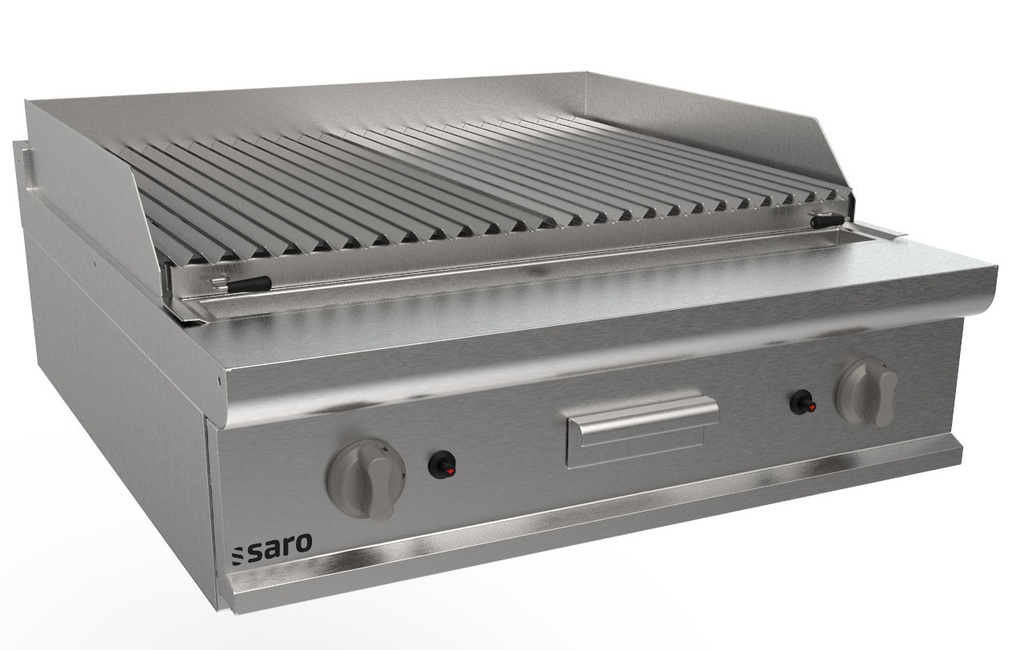 Saro Gas lavasteen grill tafelblad - model LQ / BS2BB 423-8805