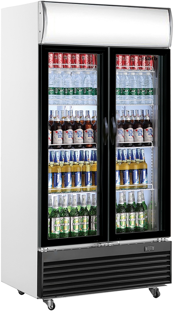 Saro Flessenkoeler met dubbele glasdeur model GTK 800 437-1015