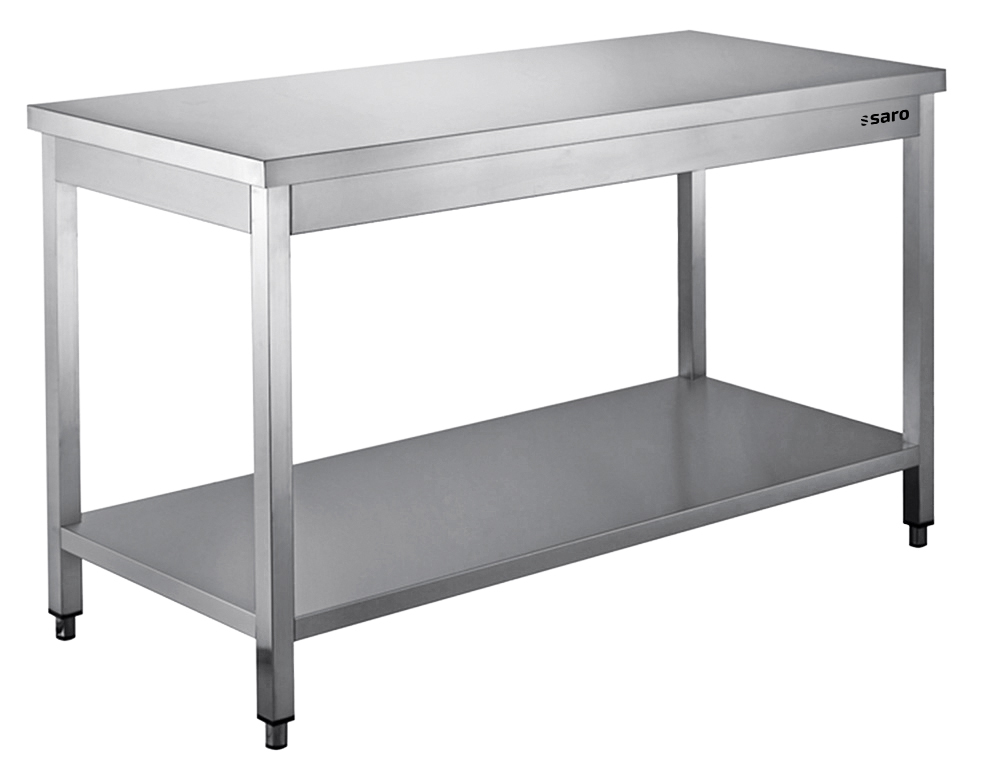 Saro RVS-tafel, demont., onderblad - B 1600 x D 700 mm 456-7020