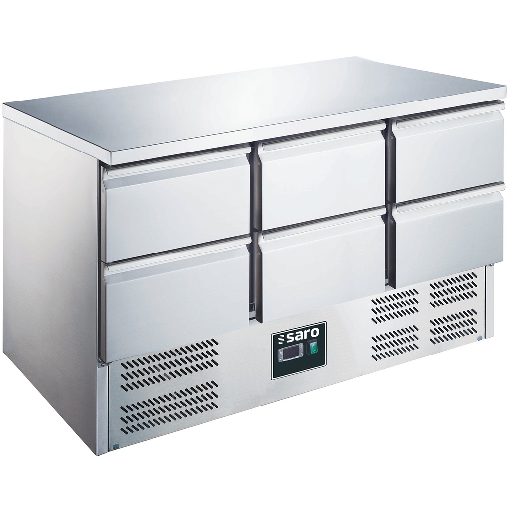 Saro Gekoelde werkbank met 6 lades,  ES 903 S/S TOP 0/6 465-1035