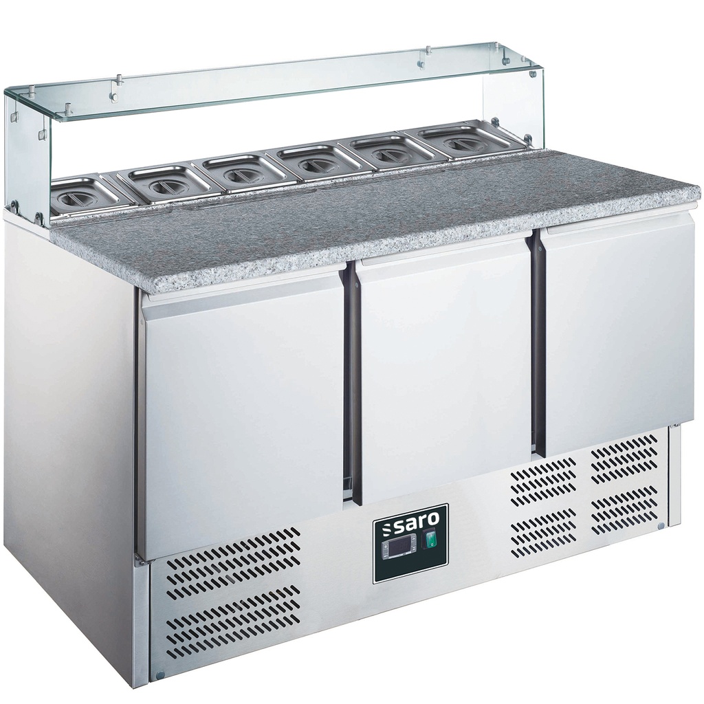 Saro Pizza preparation table with glass top  EPS 903 G 465-1065