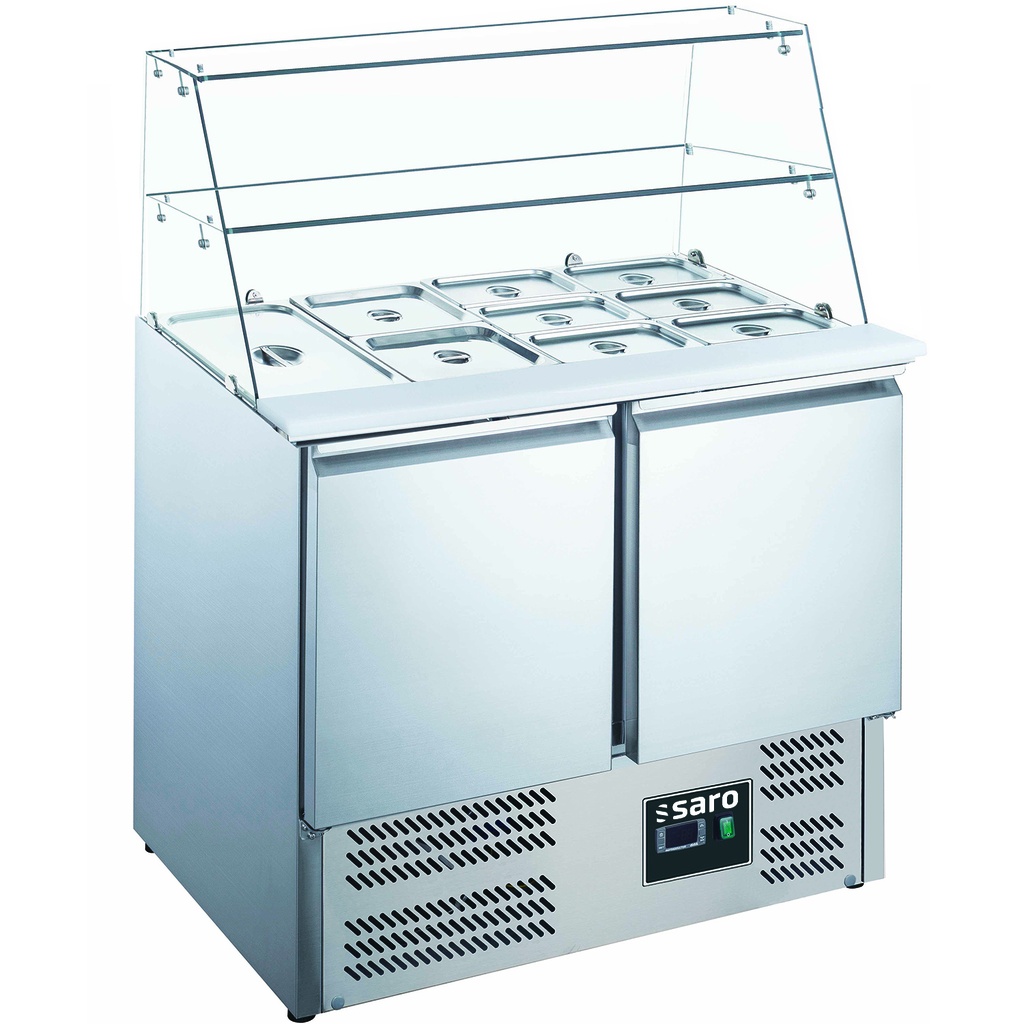 Saro Saladette met glas opbouw model ES 900 G 465-1085