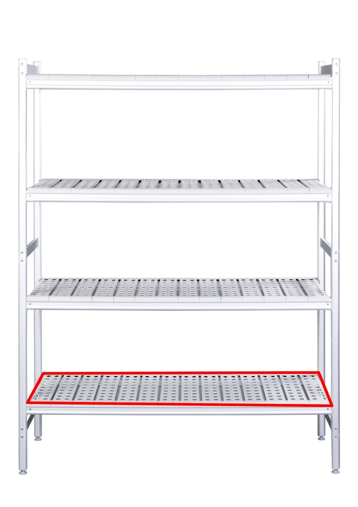 Saro Aluminium plank met kunststof roosters 373x1330mm 480-1045