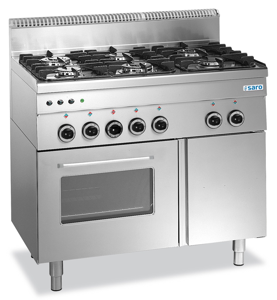Saro Gasfornuis +Oven+Grill 6 Branders 600 Line, G6SFA6 504-1010