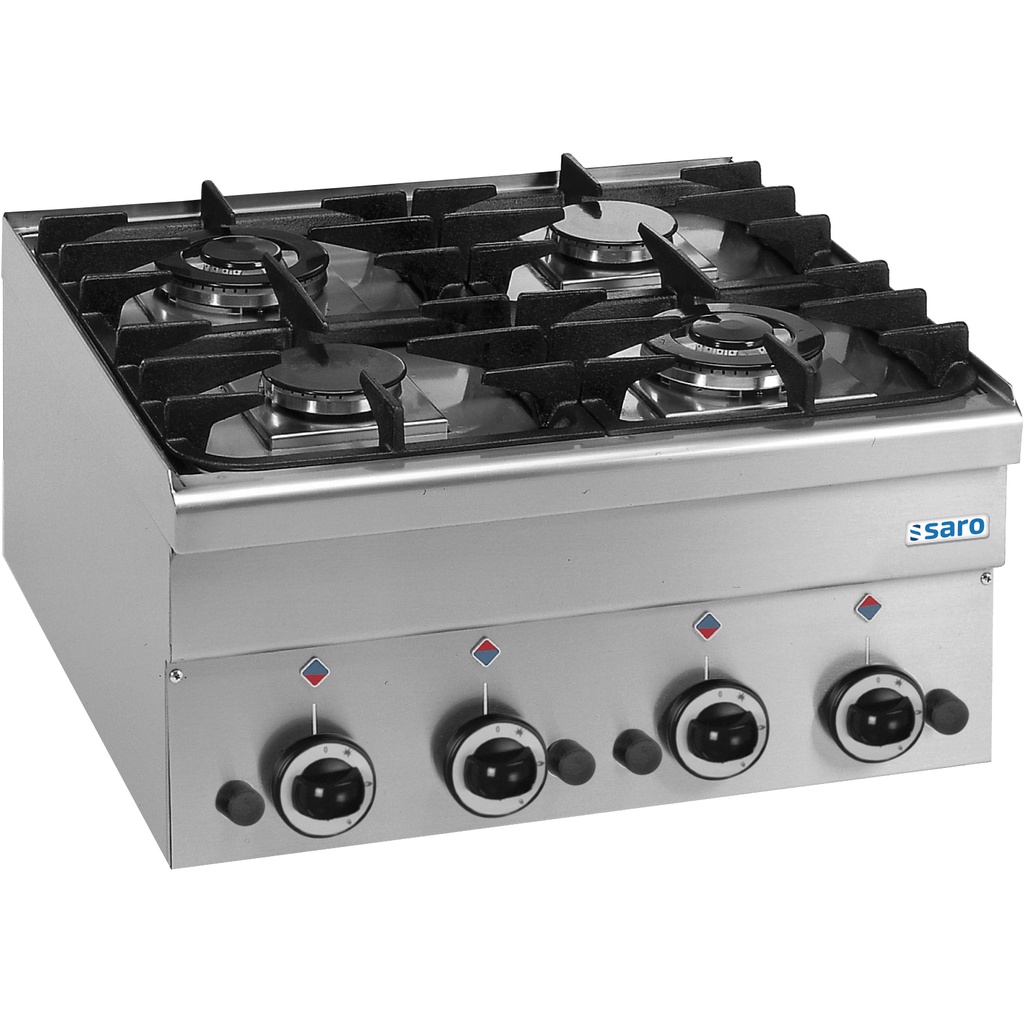 Saro Gasfornuis 4 Branders Tafel 600 Line  G4S6 504-1020