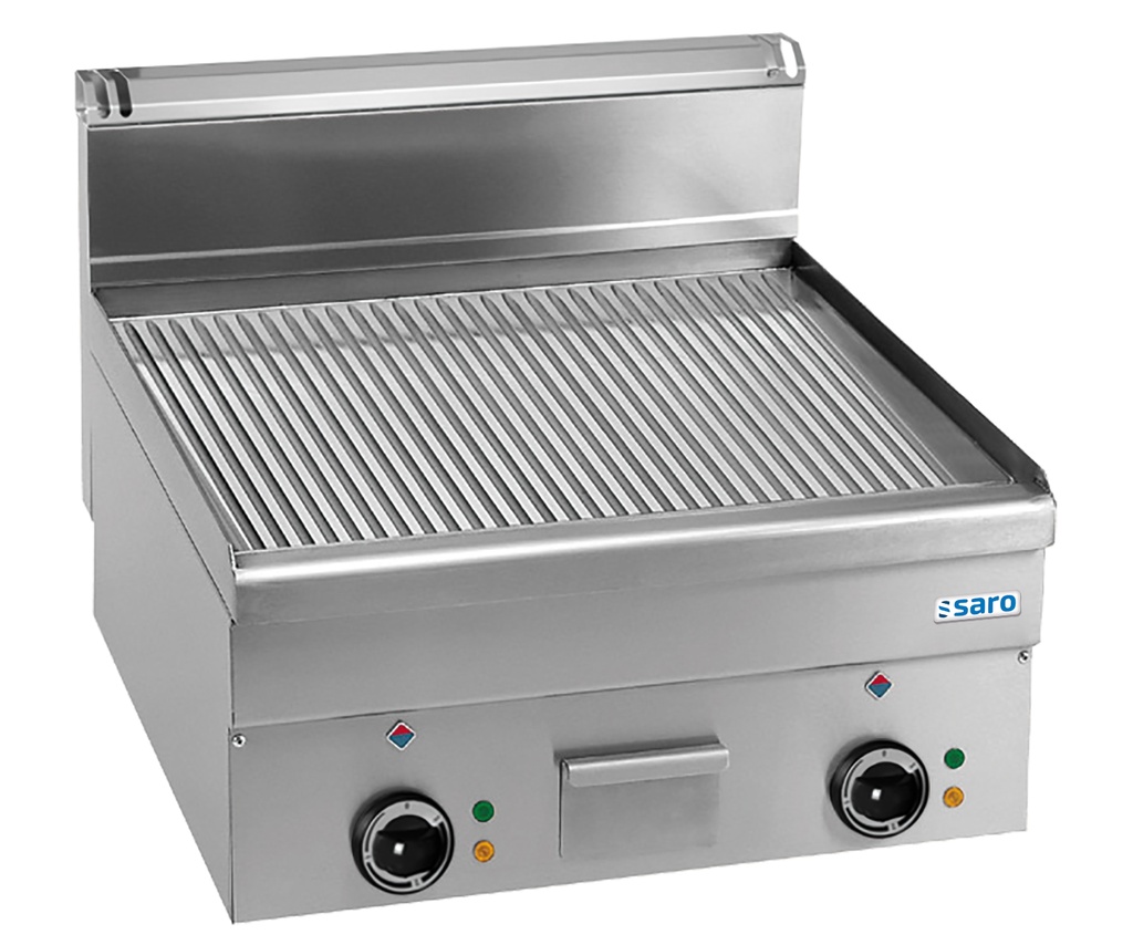 Saro Elektrische Grillplaat Geribbeld, 600x600, EFT66R 504-1115