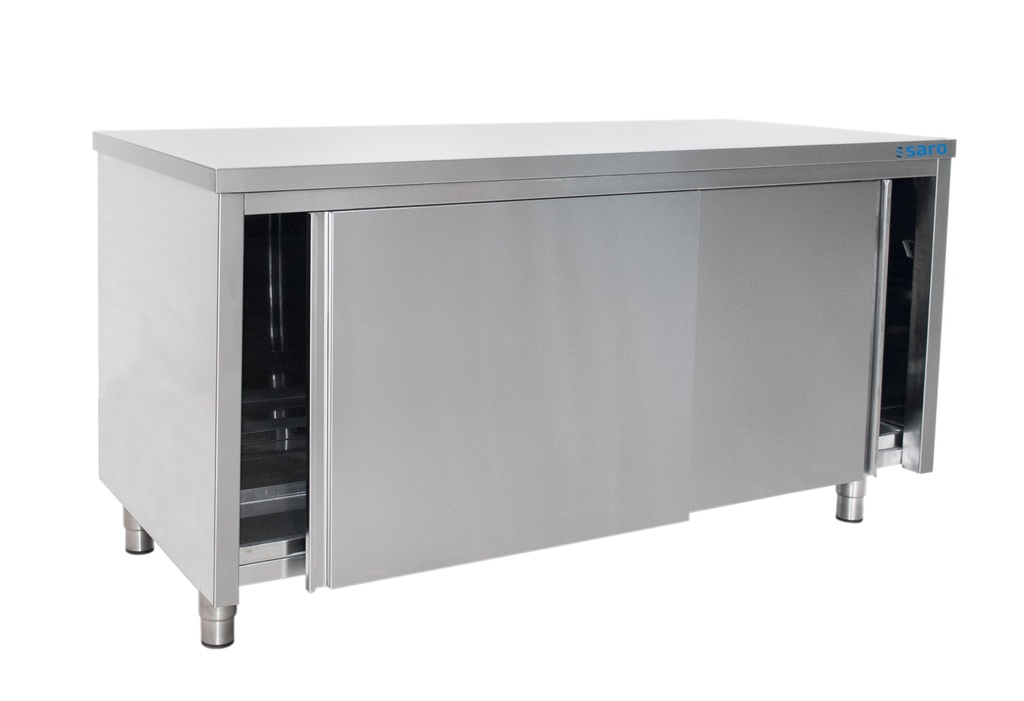 Saro RVS wandkast, schuifdeur - 600 mm D, 2000 mm 600-2025