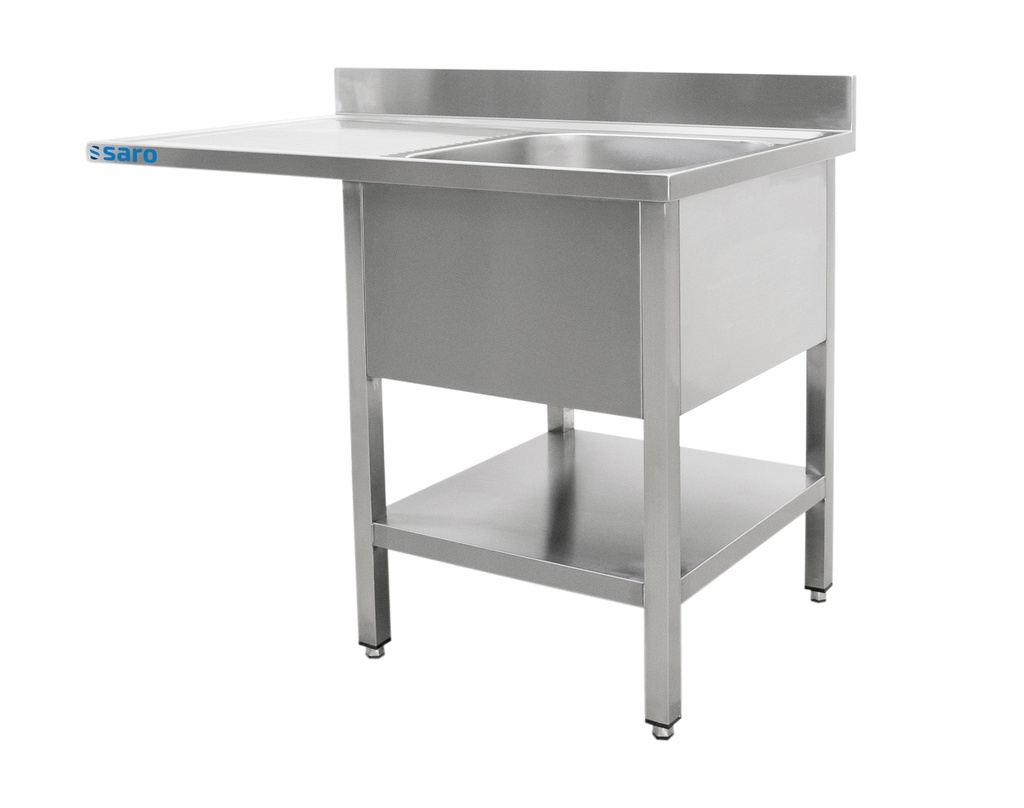 Saro Spoeltafel, 1 bak, rechts - B 1400 x D 600 mm 600-2605R