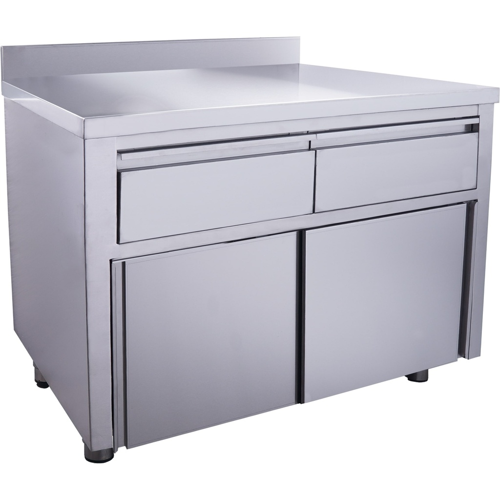 Saro Schuifdeurkast, 2 lades 1200X700mm +Opstaande rand 700-2305
