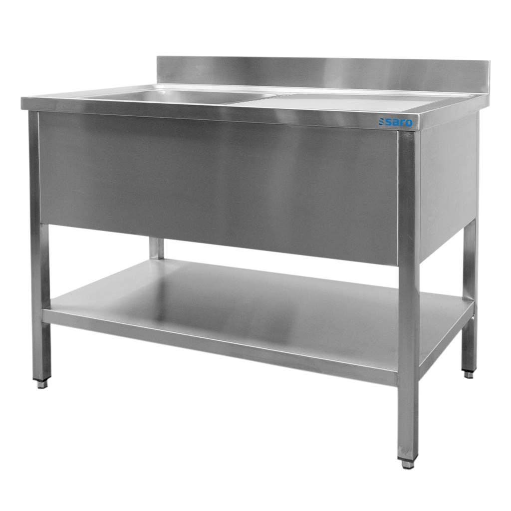 Saro Spoeltafel, 1 wasbak, links - B 1600 x D 700 mm 700-2520L