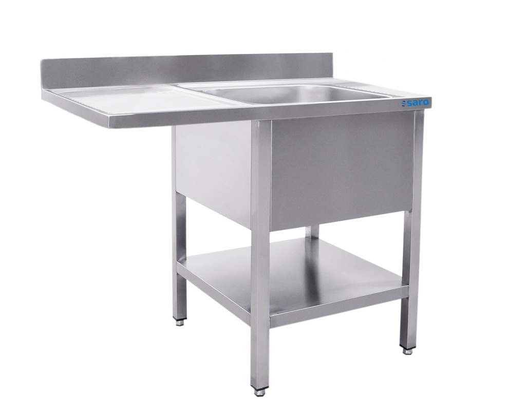 Saro Spoeltafel, 1 wasbak, rechts - 700 mm D, 1200 mm 700-2600R