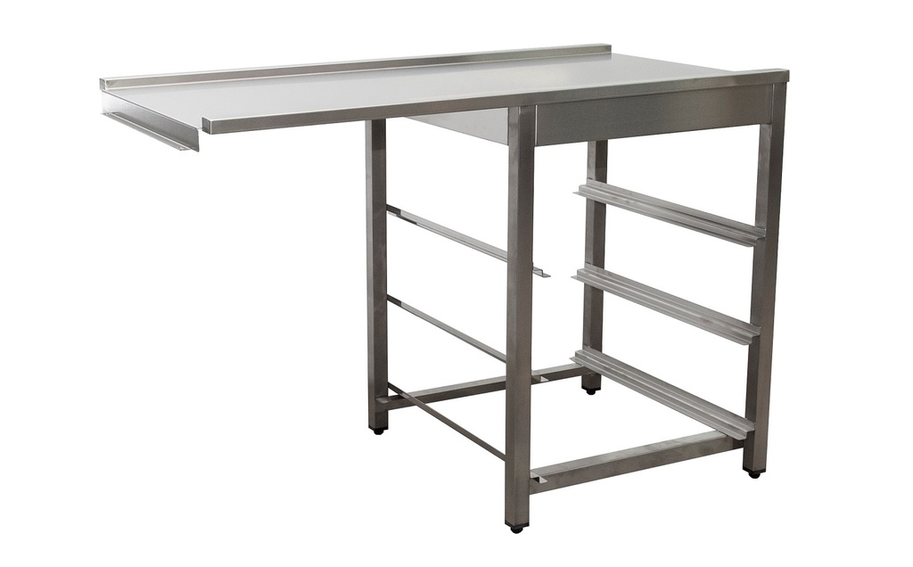 Saro afvoertafel voor vaatwasser links, 1 bak, 1200 mm 700-3100L
