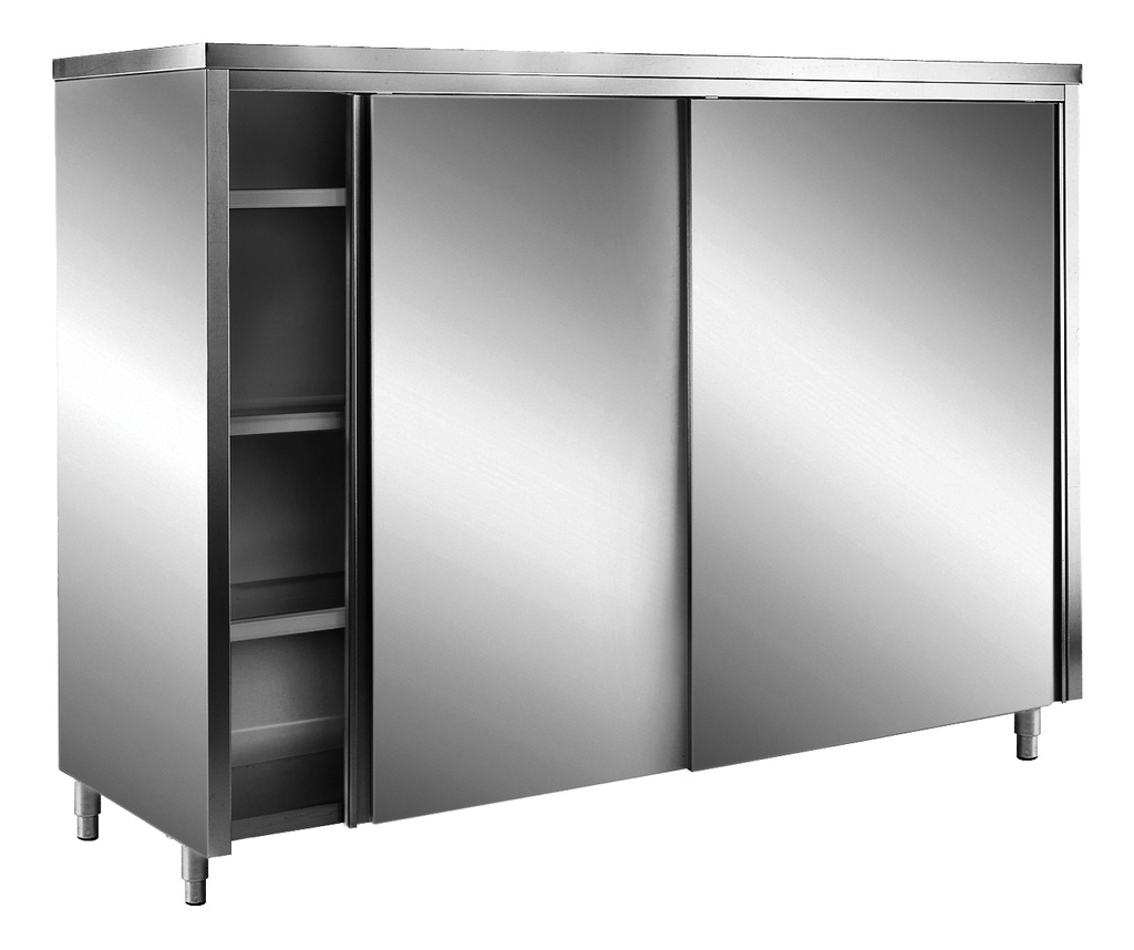 Saro RVS opbergkast, AISI 430, plat dak, 1200x700 700-8105