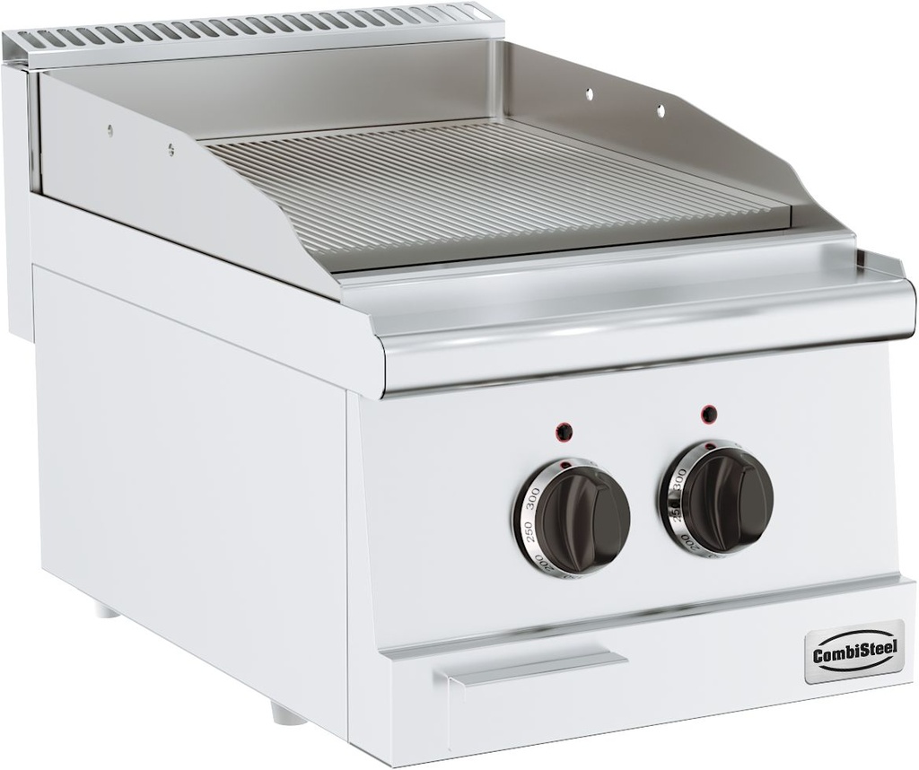 Combisteel BASE 600 BAKPLAAT ELEK. GERIBD ENKEL 7178.0045