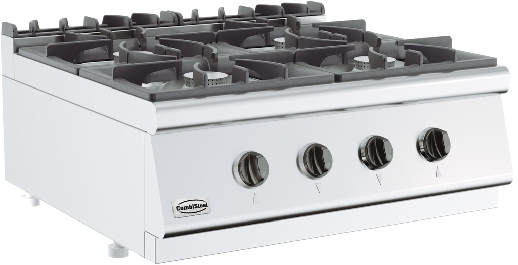 Combisteel BASE 700 GASKOOKTAFEL 4 BR. TAFELMODEL 7178.0205