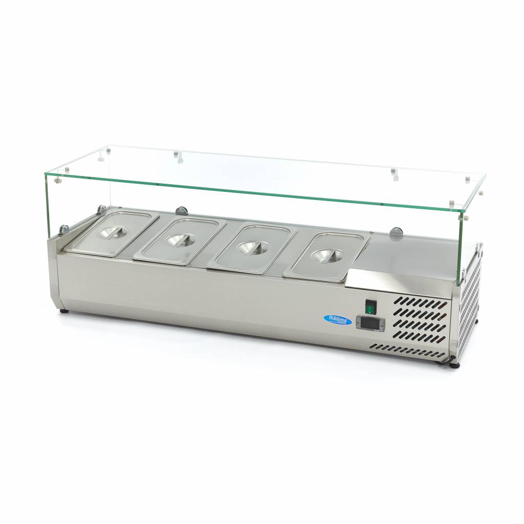 Maxima Opzetkoelvitrine - 120 cm - 4 x 1/3 GN Bakken 09400320