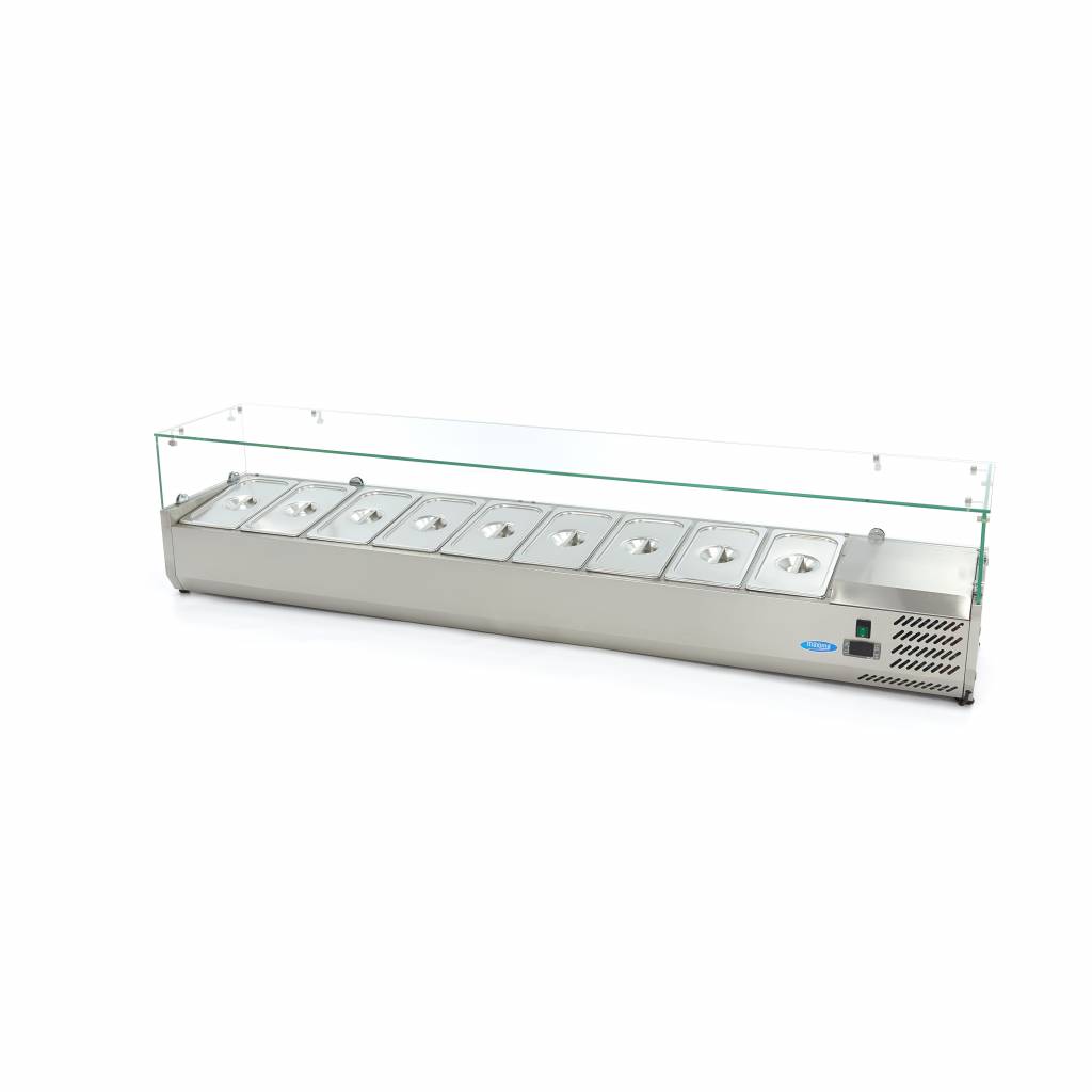 Maxima Opzetkoelvitrine - 200 cm - 9 x 1/3 GN Bakken 09400335