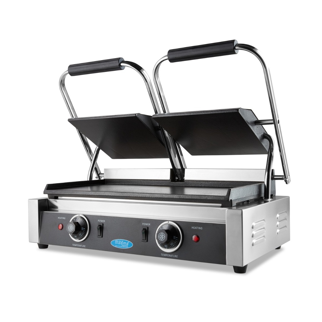 Maxima Contactgrill - Glad - Dubbele Grillplaat - 2 x 22 cm 09300437