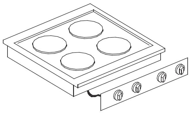 Combisteel EL. KOOKUNIT 4 PL. 7266.0030