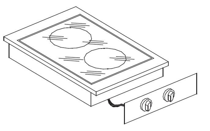 Combisteel KERAMISCHE KOOKUNIT 2 ZONES 7266.0035